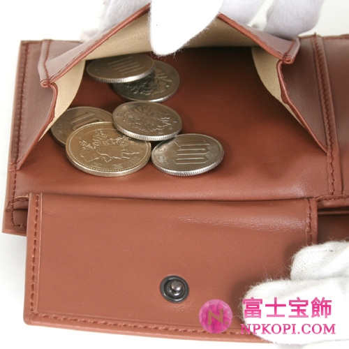 ボッテガヴェネタ カーフレザー 二つ折財布 ブラウン 113112V46516308 